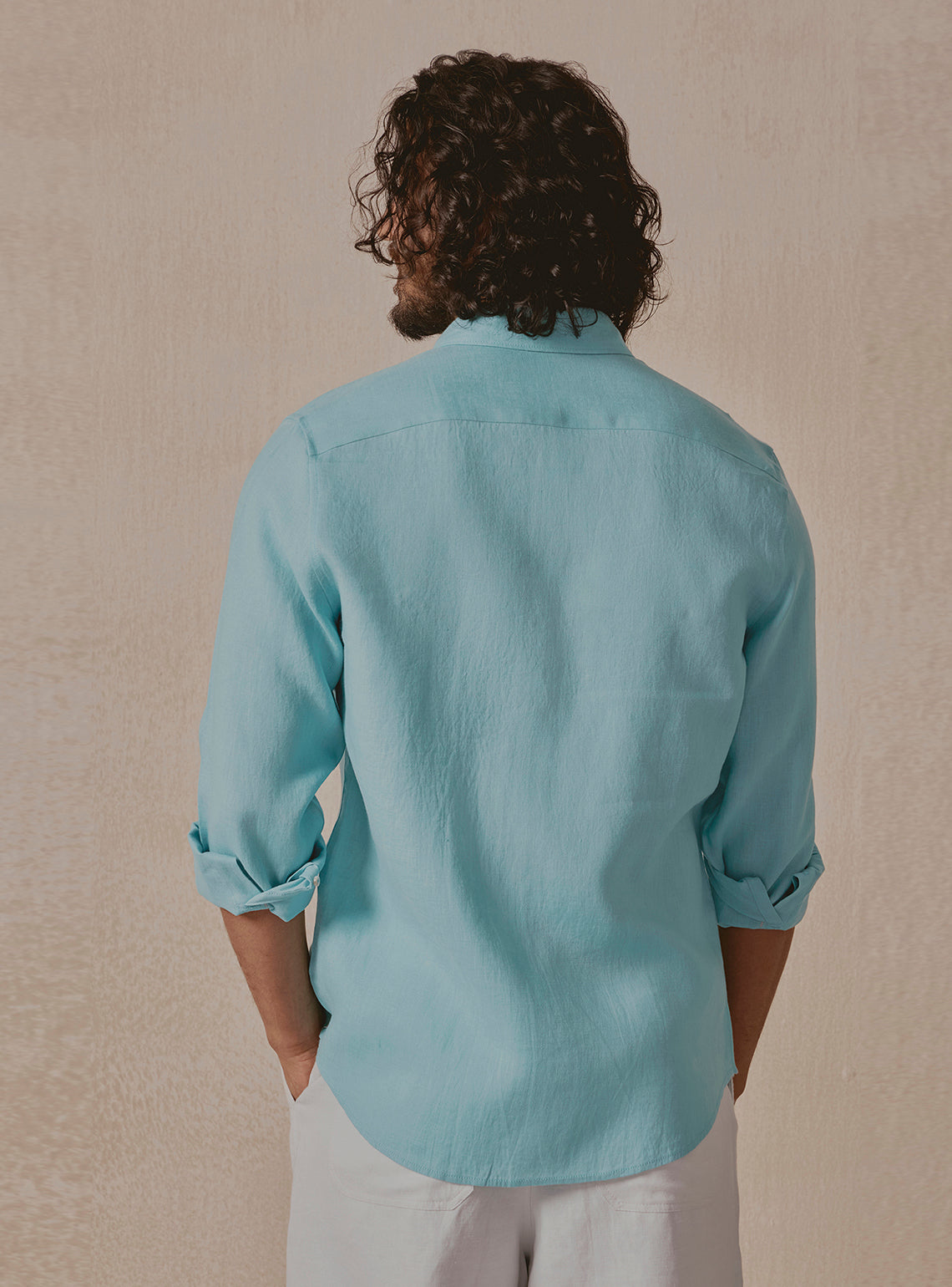 Reef Teal Linen Shirt