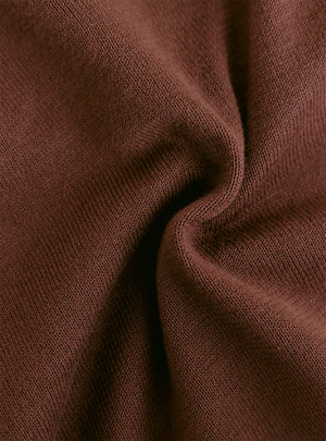 Luxe Burgundy Flat Knit Relaxed Shorts