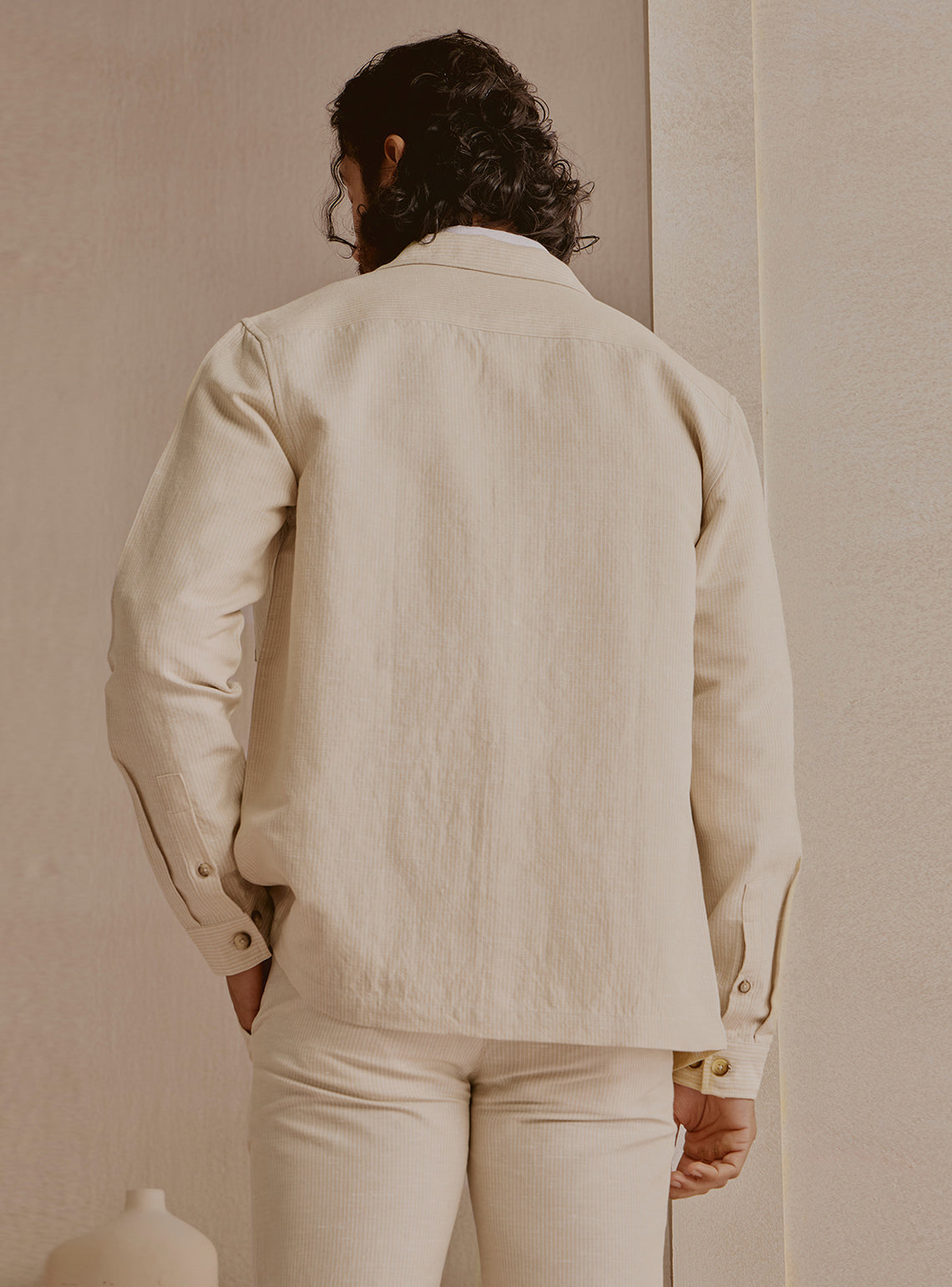 Dune Beige Stripe Jacket