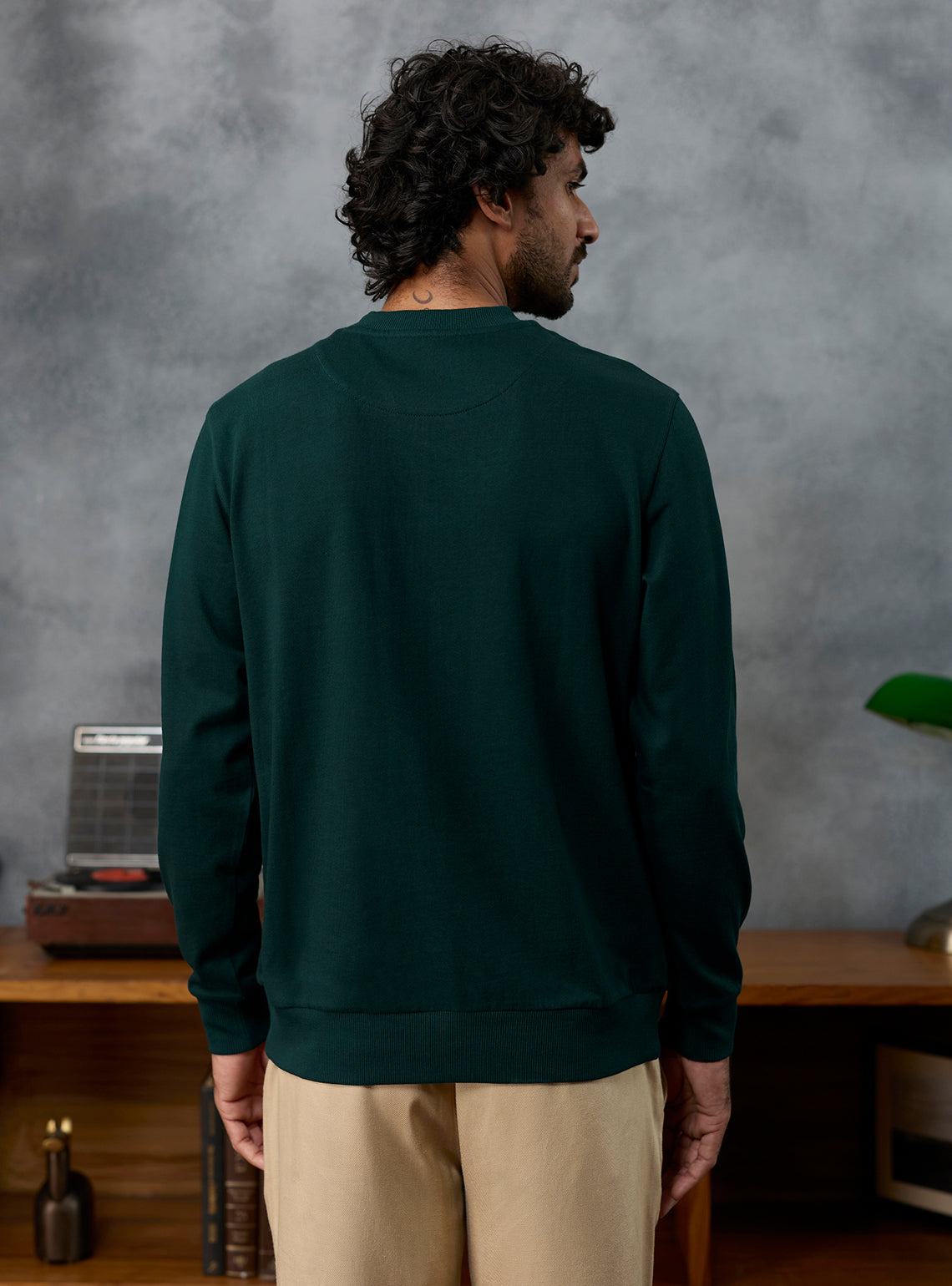 Tempo Teal Cotton Sweatshirt