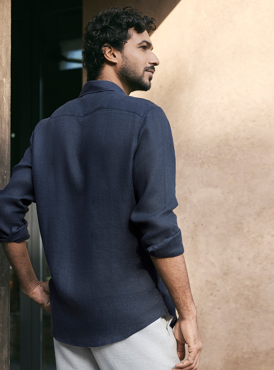 Prussian Navy Linen Shirt