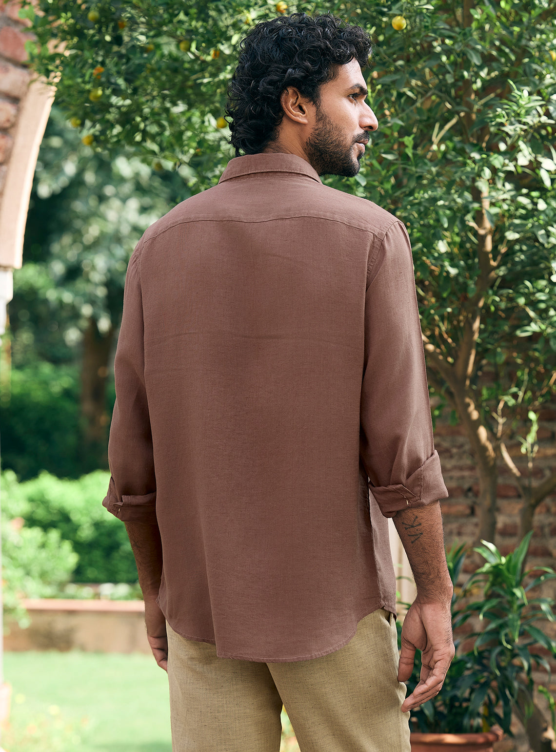 Light Wood European Linen Shirt