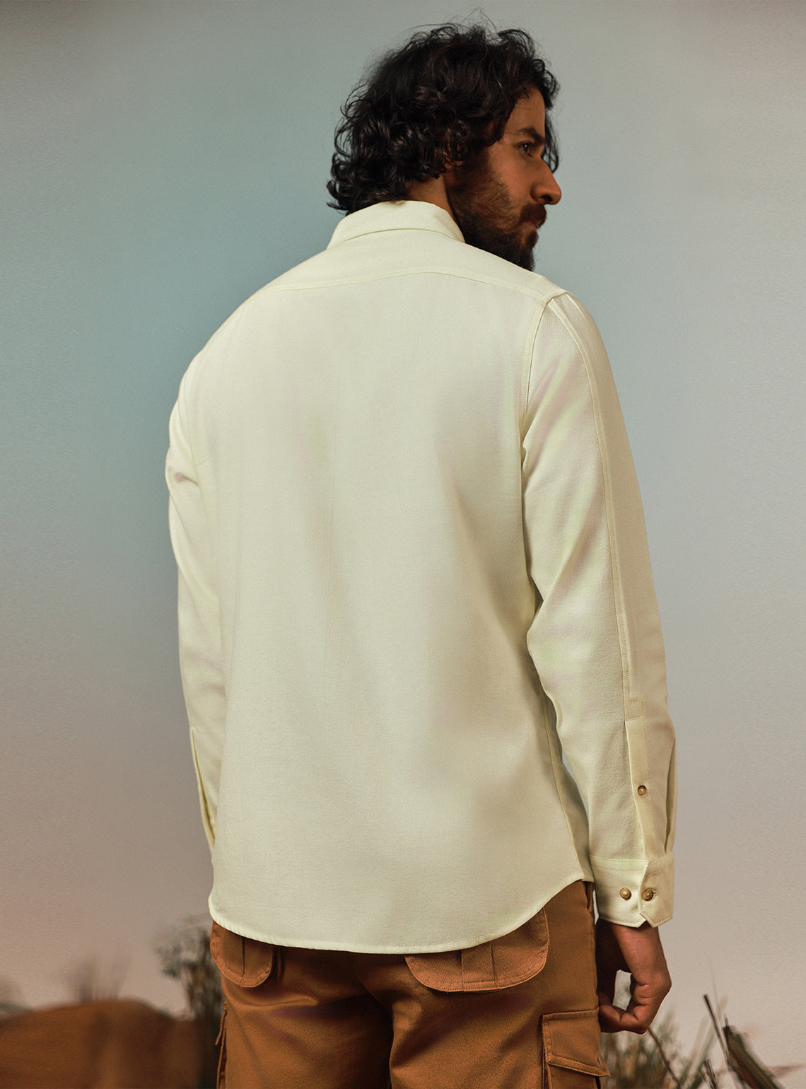 Golden-Hour Yellow Twill Shirt
