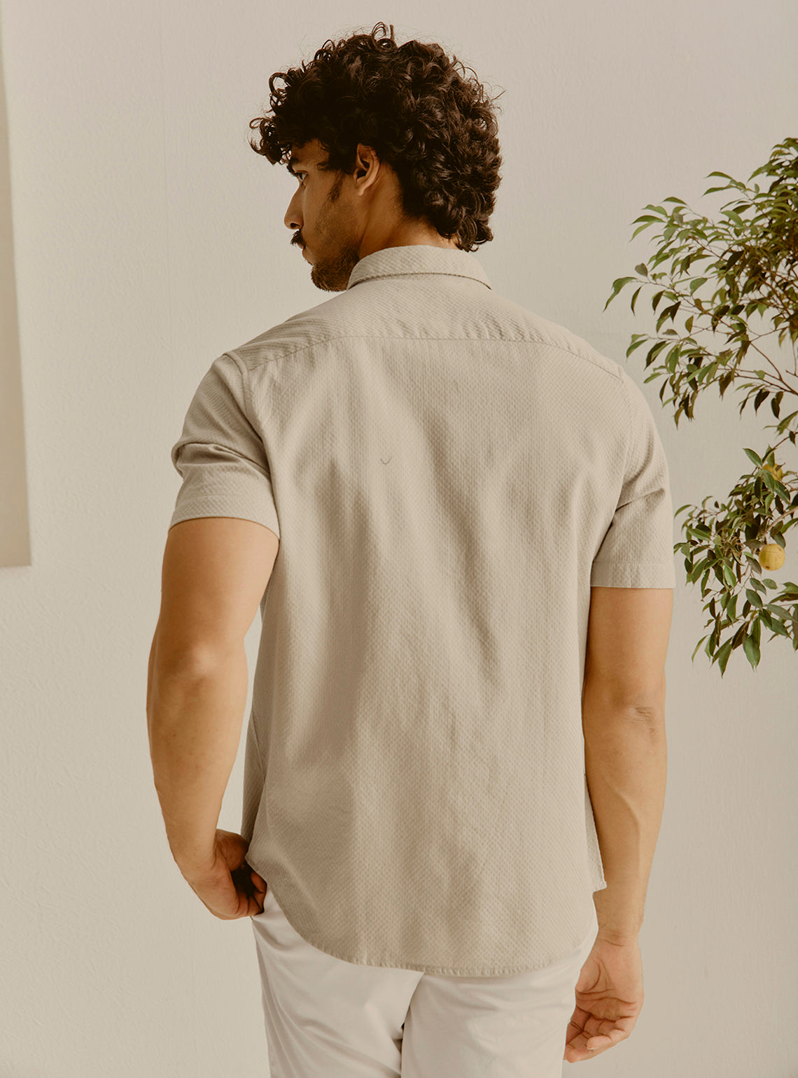 CinqueTerre Khaki Cotton Shirt