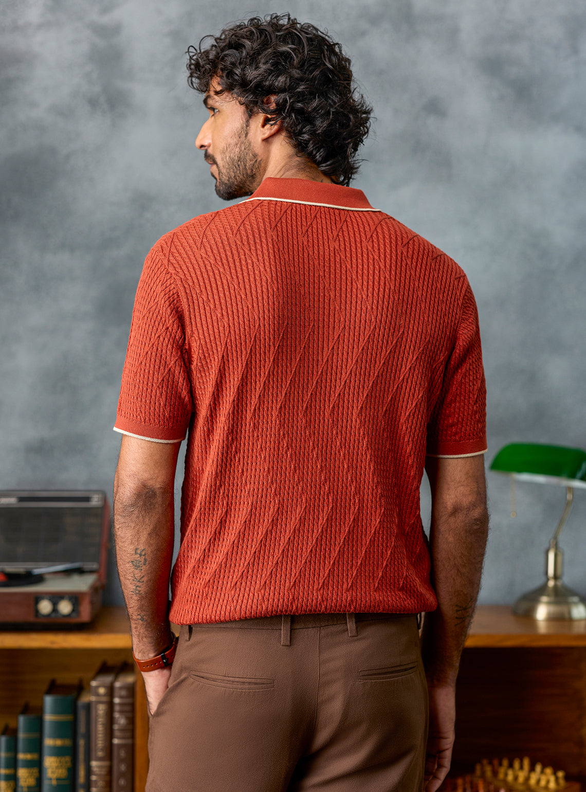 Rally Rust Cotton Cables Polo
