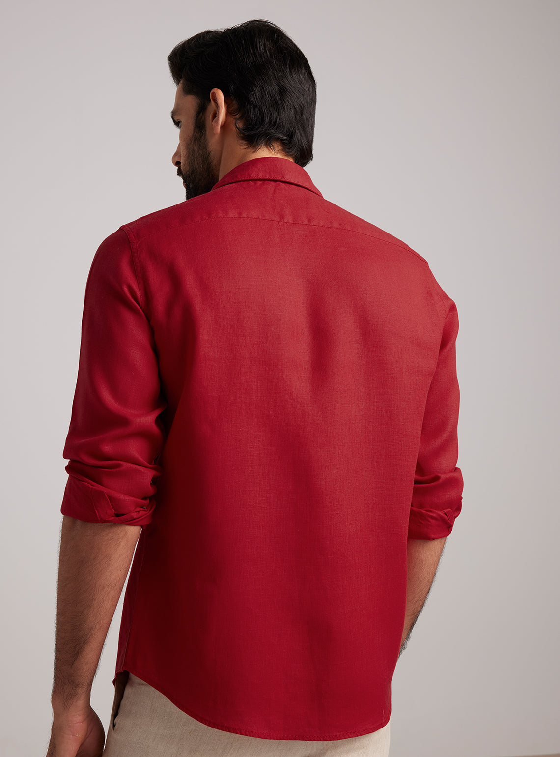Barn Red European Linen Explorer Shirt