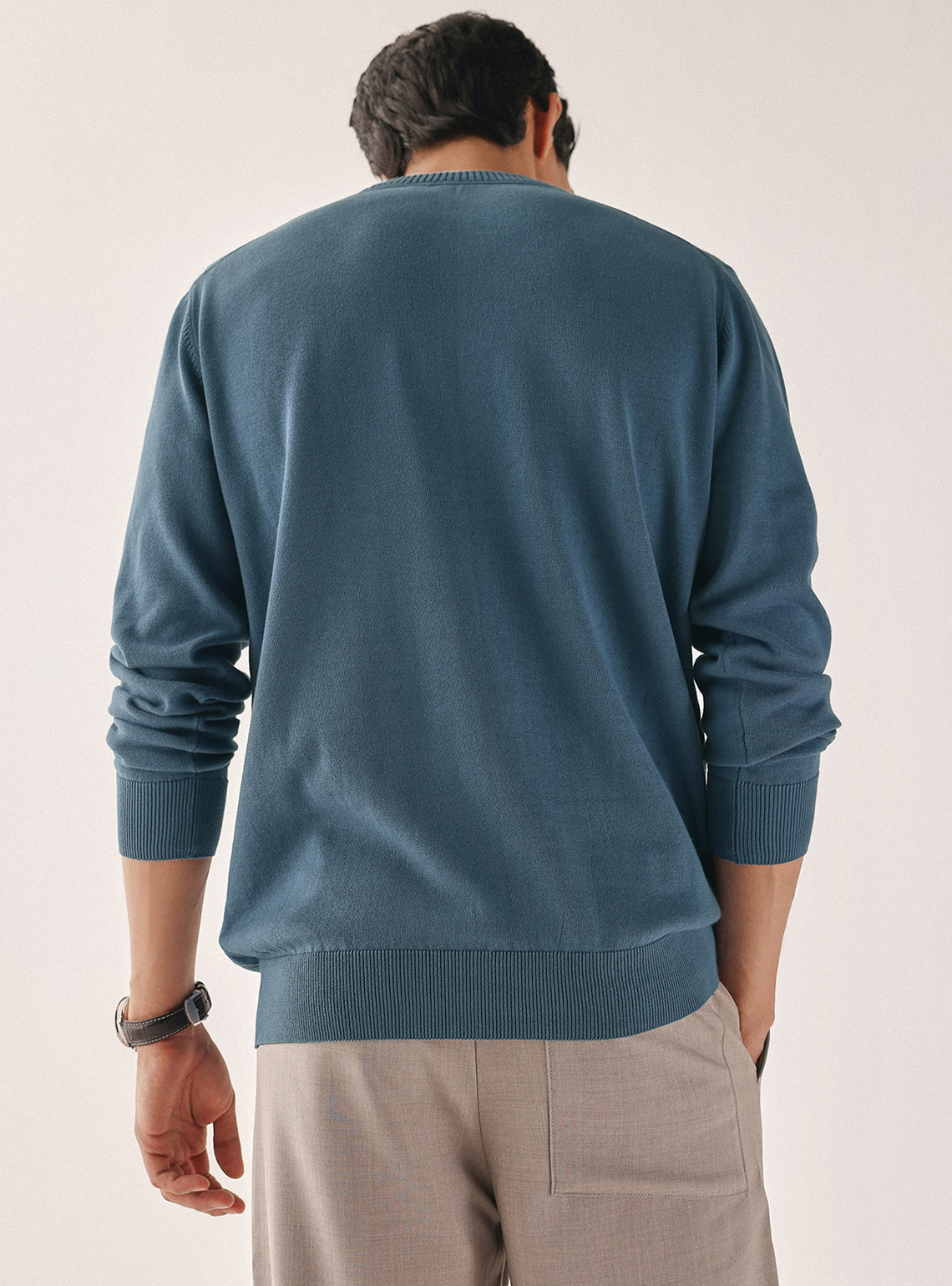 Bermuda Blue Cotton Pullover