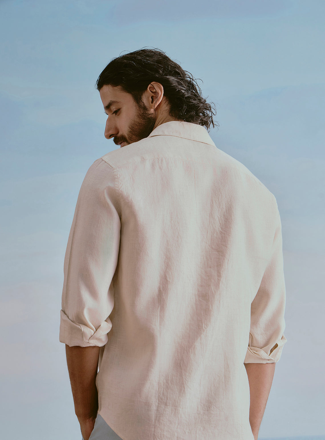 Sand Beige Linen Shirt