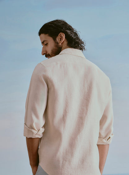 Sand Beige Linen Shirt