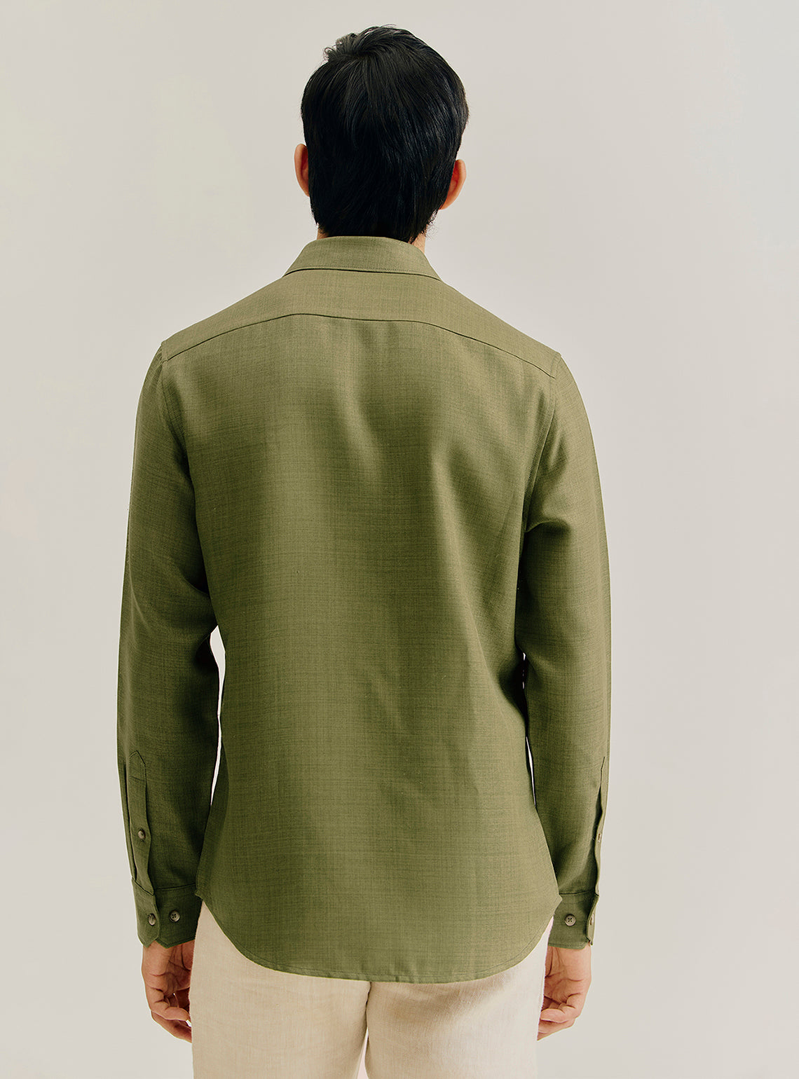 Grove Olive Poly Rich Shirt