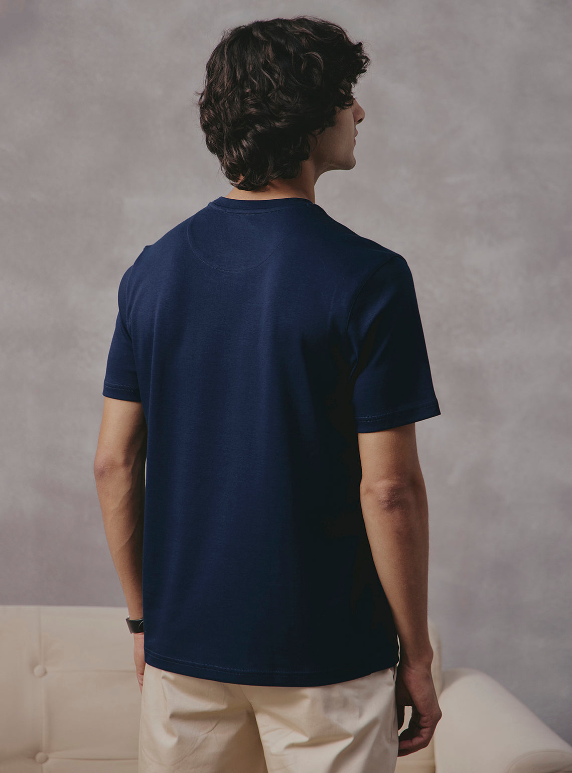 Wolfsbane Navy Supima Cotton Crewneck