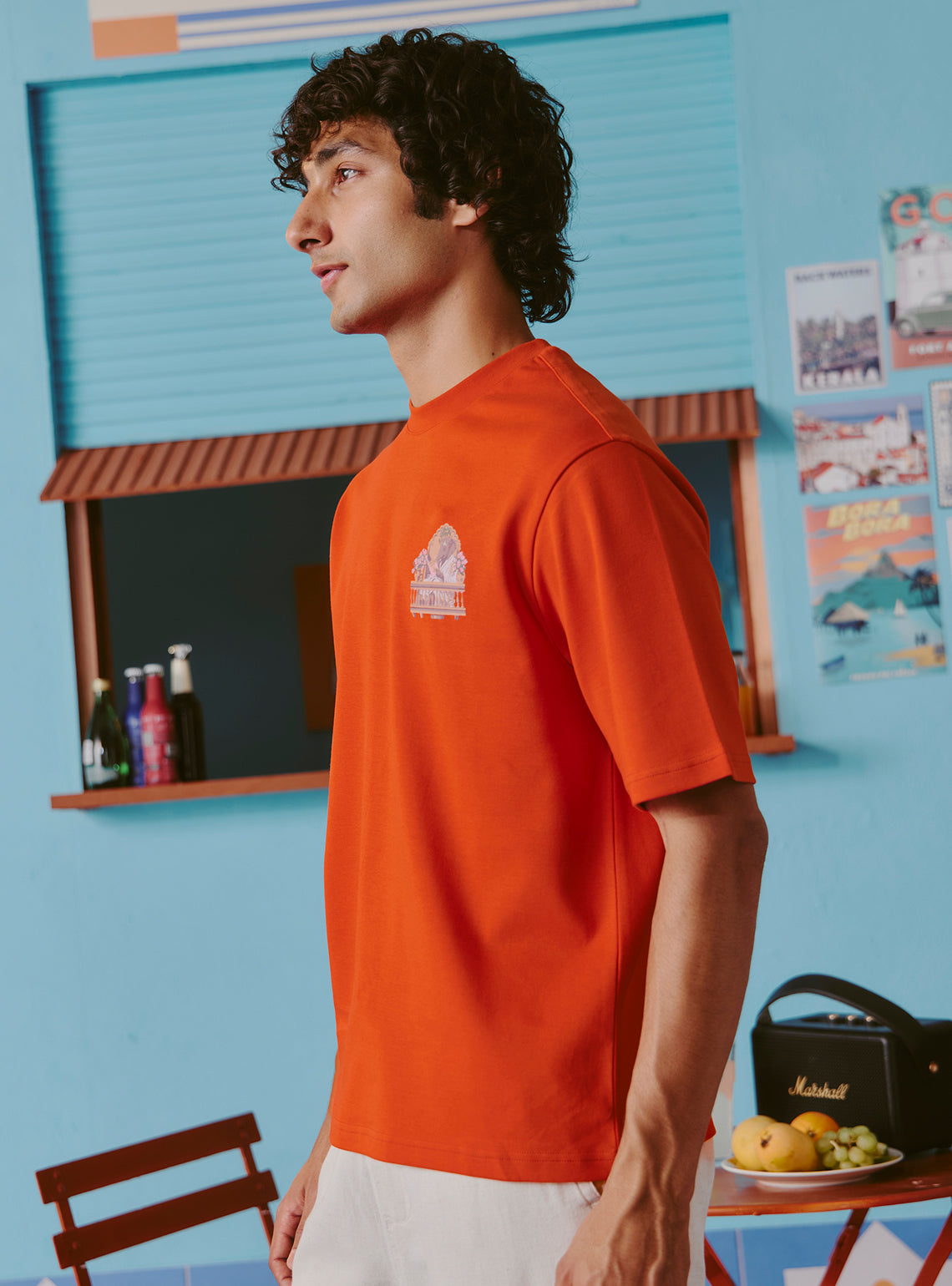 Negroni Rust Cotton Print Crewneck