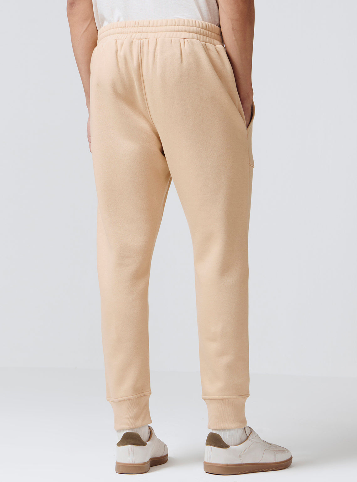 French Khaki Cotton Poly Joggers