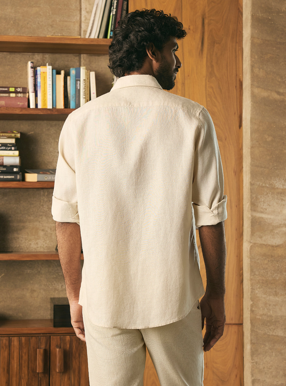Sand Beige European Linen Shirt
