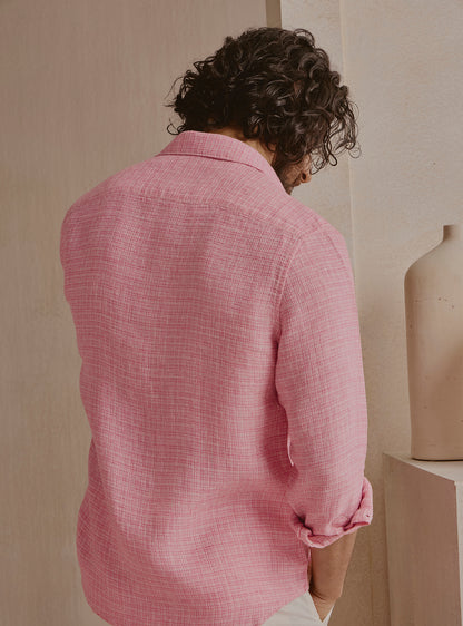 Blush Pink Linen Shirt