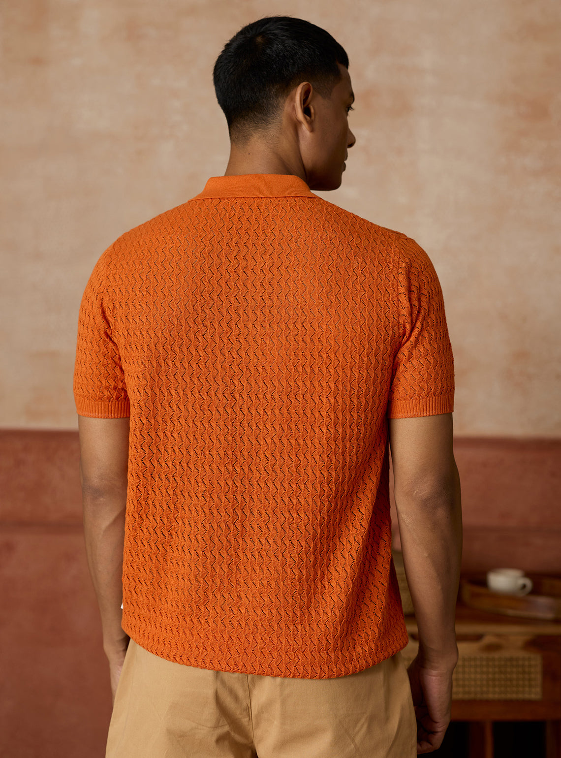 Earthen Rust Grindle Cotton Polo