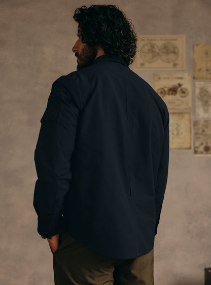 Aztec Navy Poly Utility Shirt