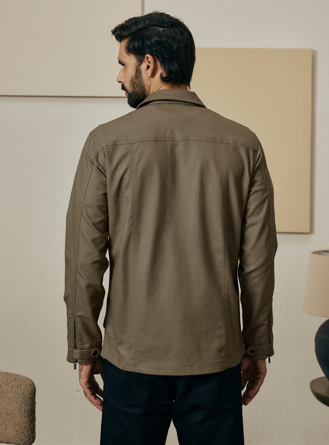 Cedar Brown Cotton Triblend Jacket