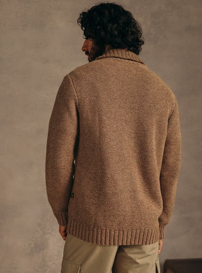 Copper Brown Cotton Melange Bomber Jacket