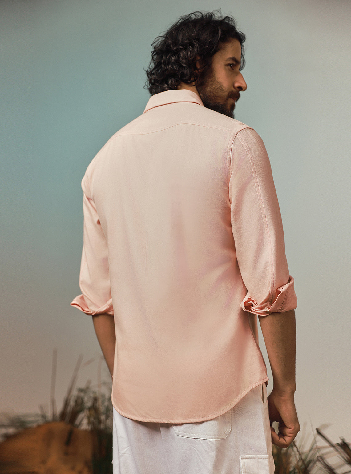 Dusk Pink Cotton Twill Shirt
