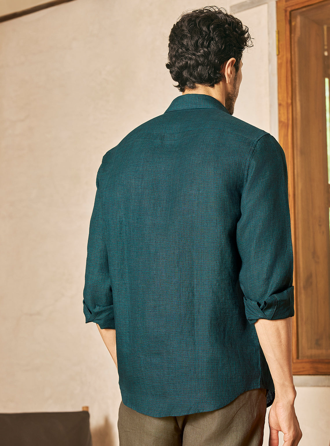 Canopy Green Check Linen Shirt