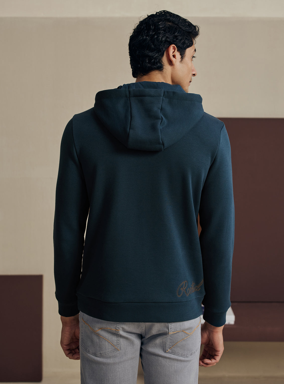 Ink Navy Cotton Triblend Hoodie
