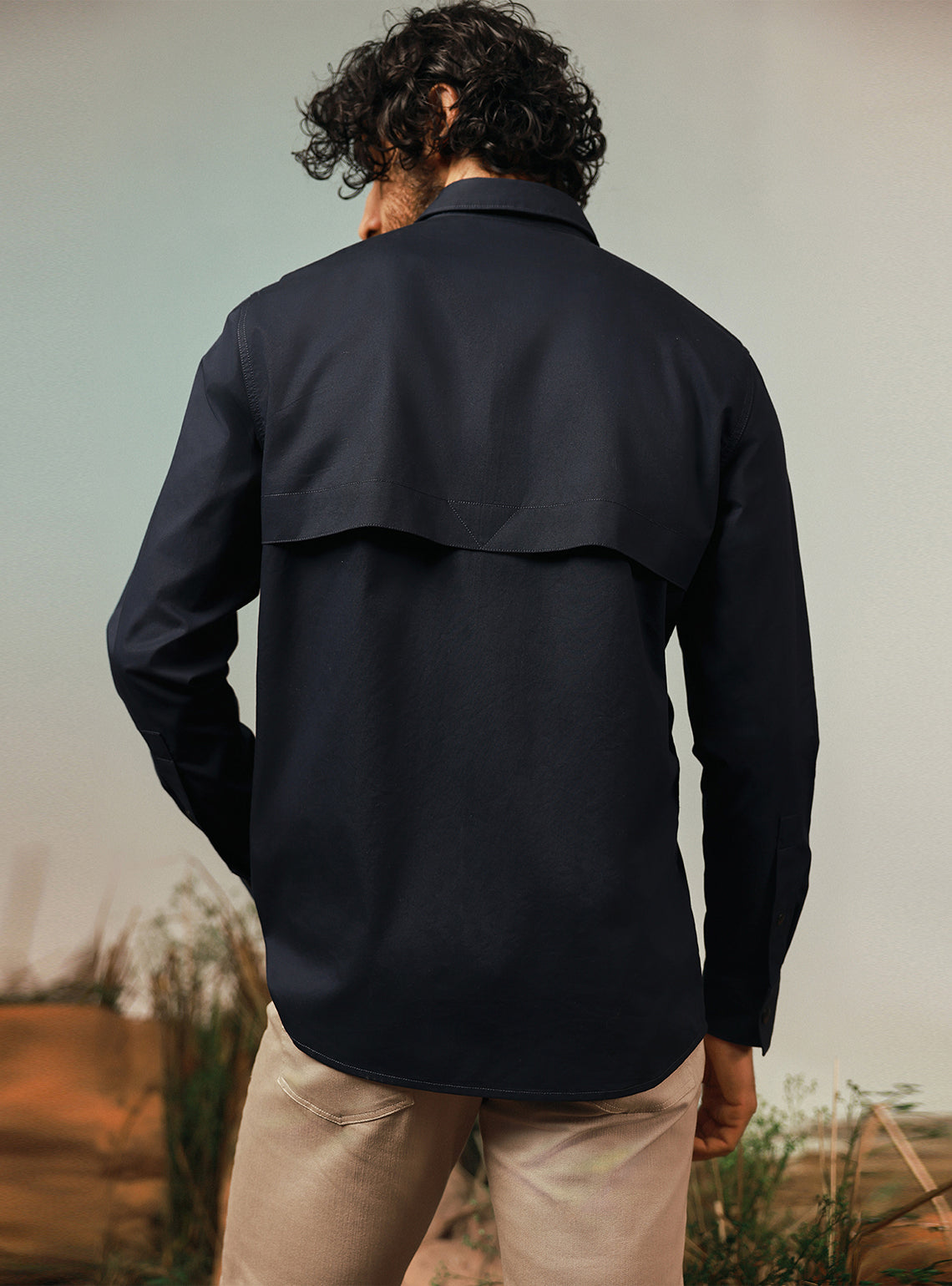 Regal Navy Cotton Twill Shirt