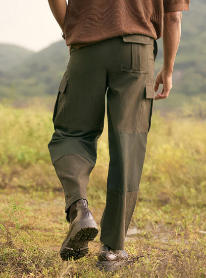 Moss Brown Cotton Blend Cargo