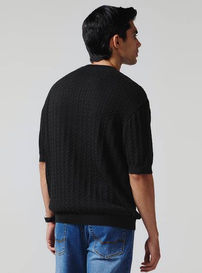 Black Jaguar Cotton Crew