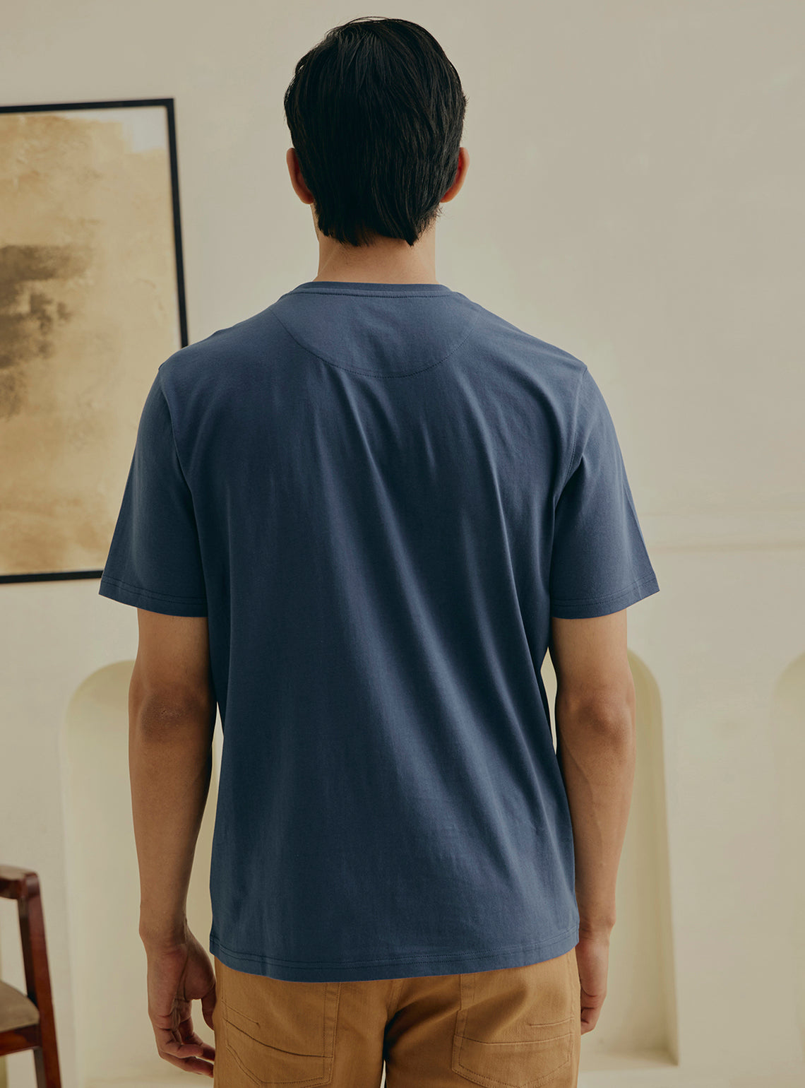 Curacao Blue Cotton Crewneck