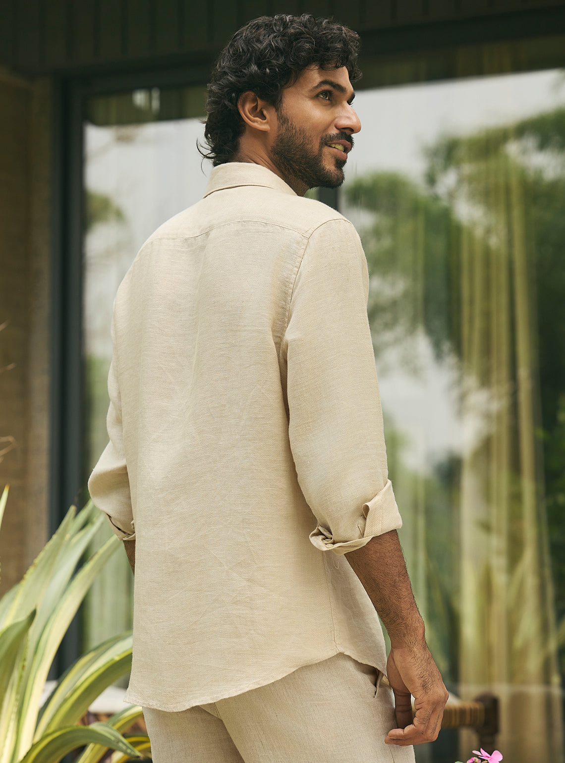 Sun Yellow European Linen Shirt