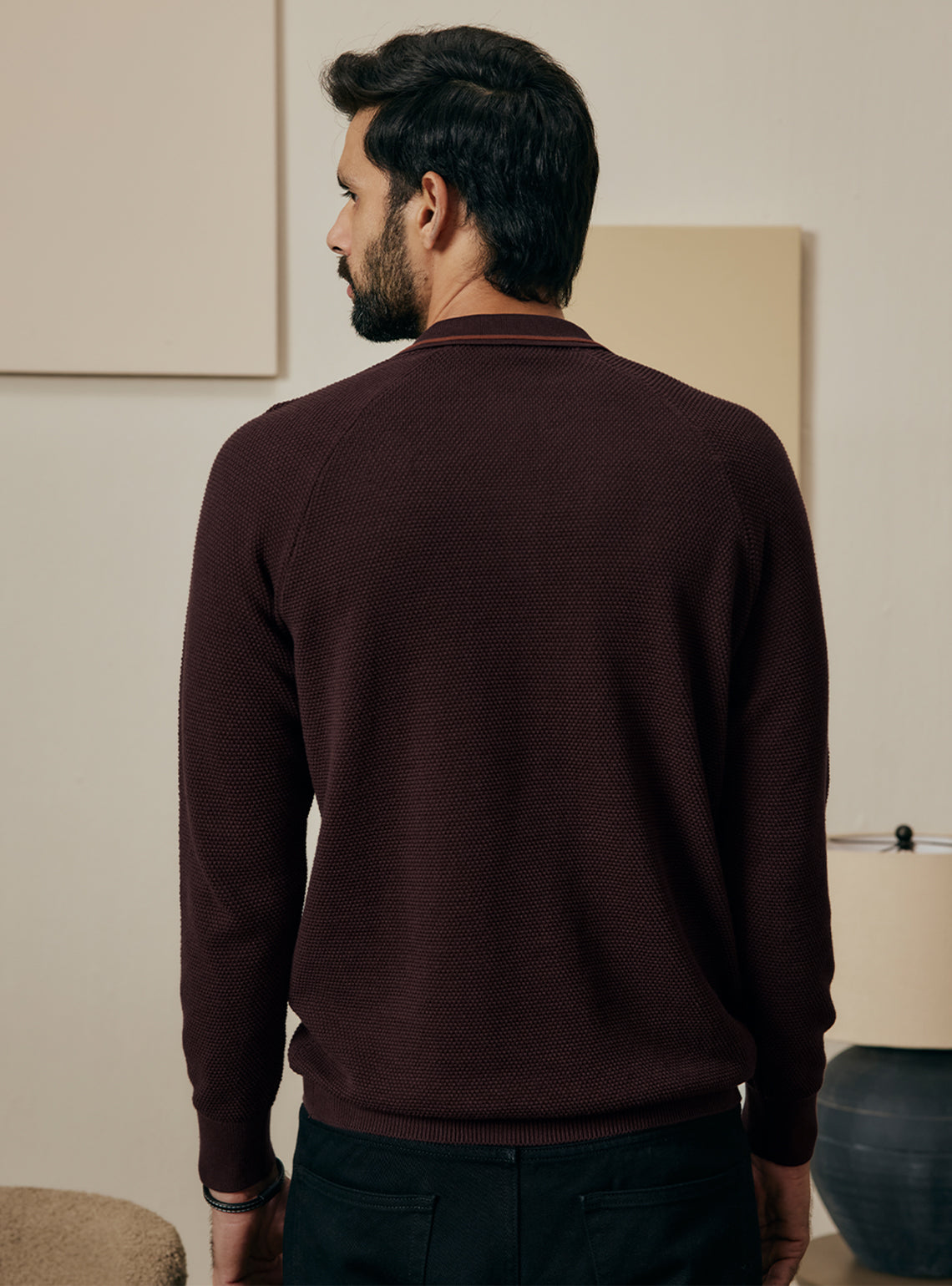Mahogany Brown Cotton Pullover