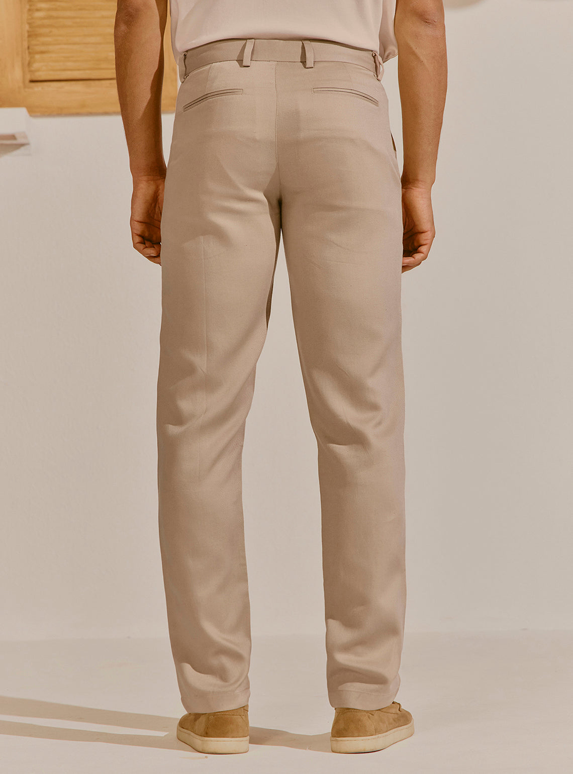 Ibiza Khaki Lyocell Blend Trouser