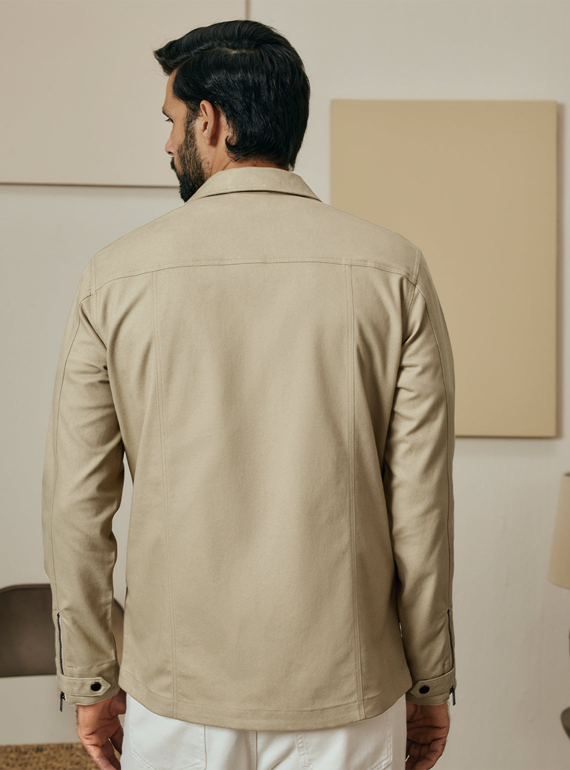 Faded Khaki Cotton Triblend Jacket