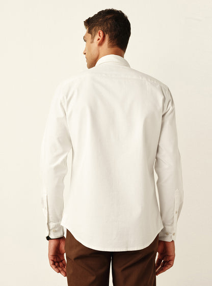 Classic Clean White Cotton Oxford Shirt