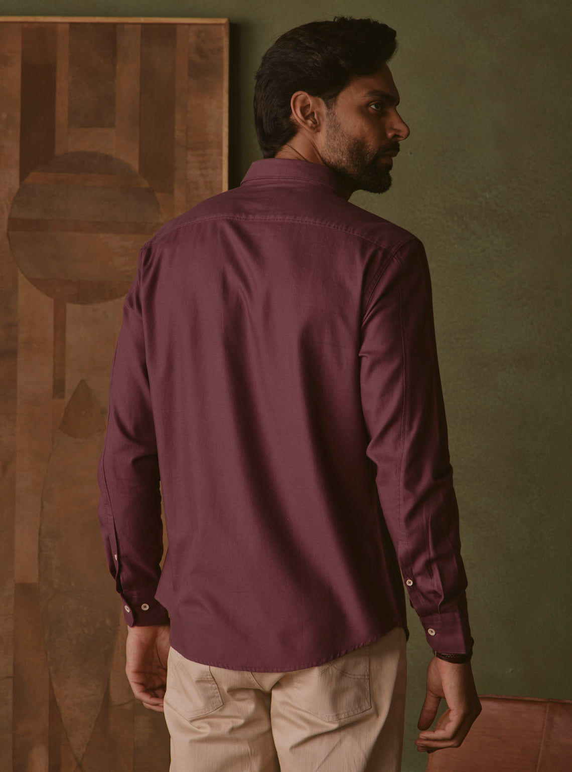 Cinder Burgundy Explorer Cotton Shirt