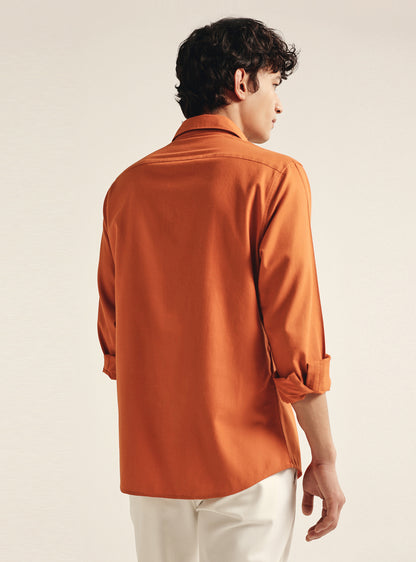 Clay Rust Cotton Oxford Shirt