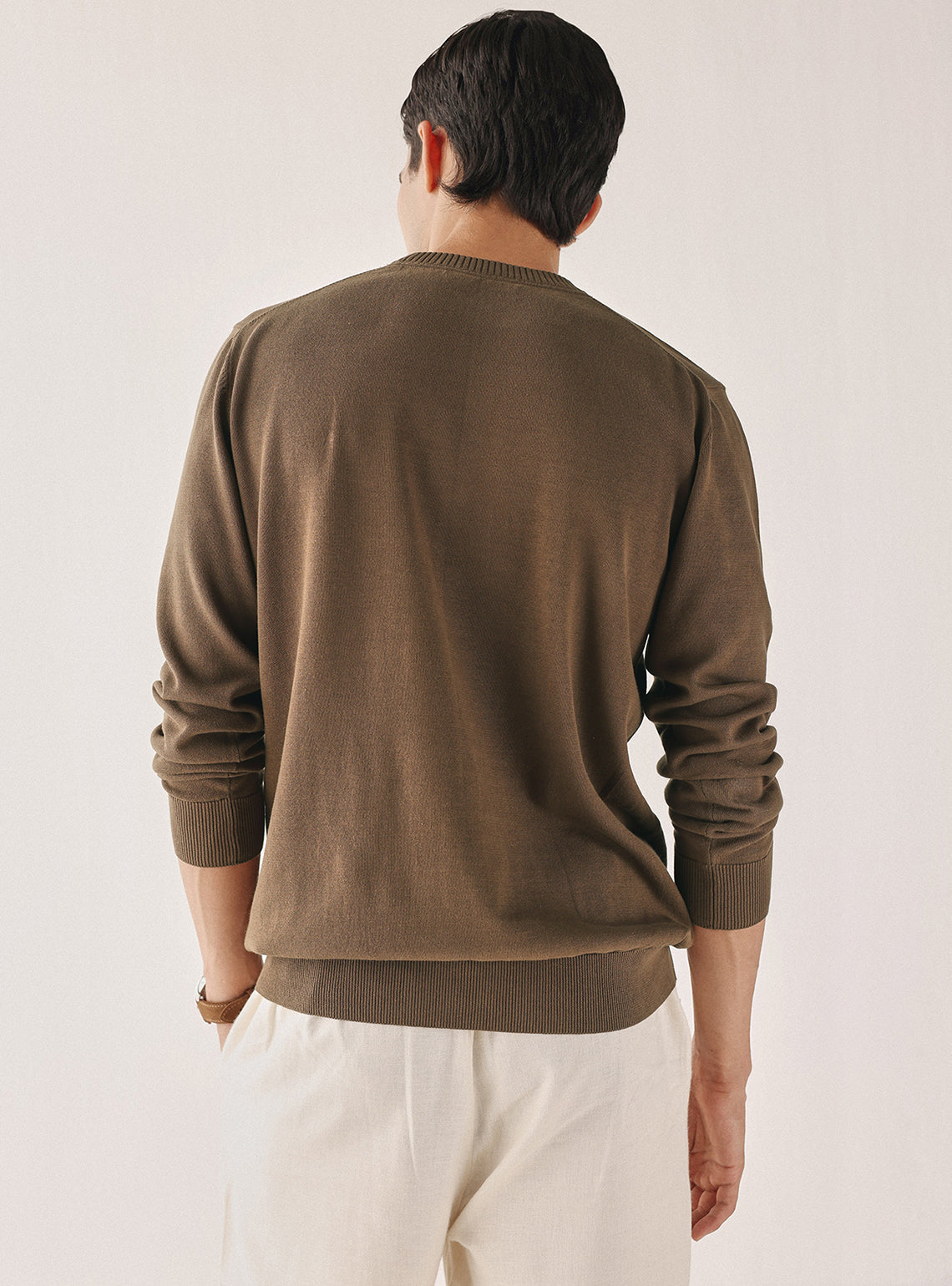 Rift Brown Cotton Pullover