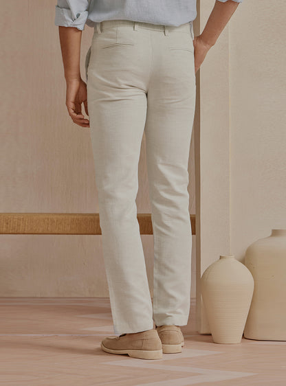 Mist Beige Linen Trousers