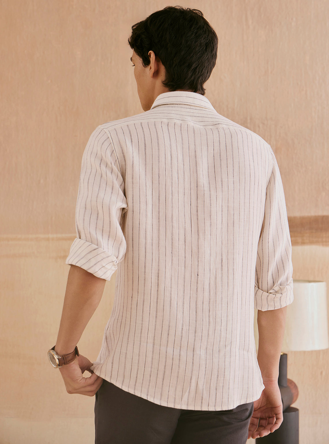 Vanilla Ink Stripe Linen Shirt