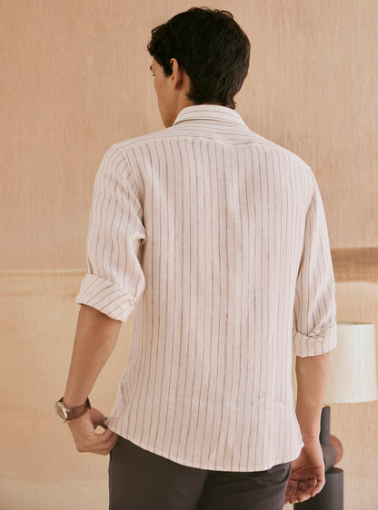 Vanilla Ink Stripe Linen Shirt