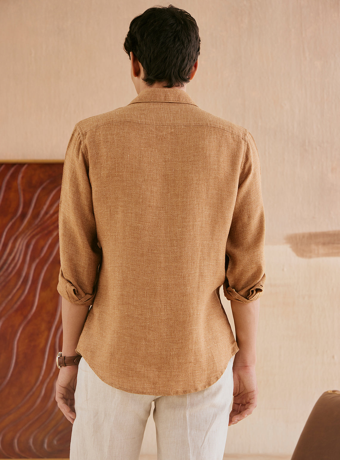 Copper Brown Linen Shirt