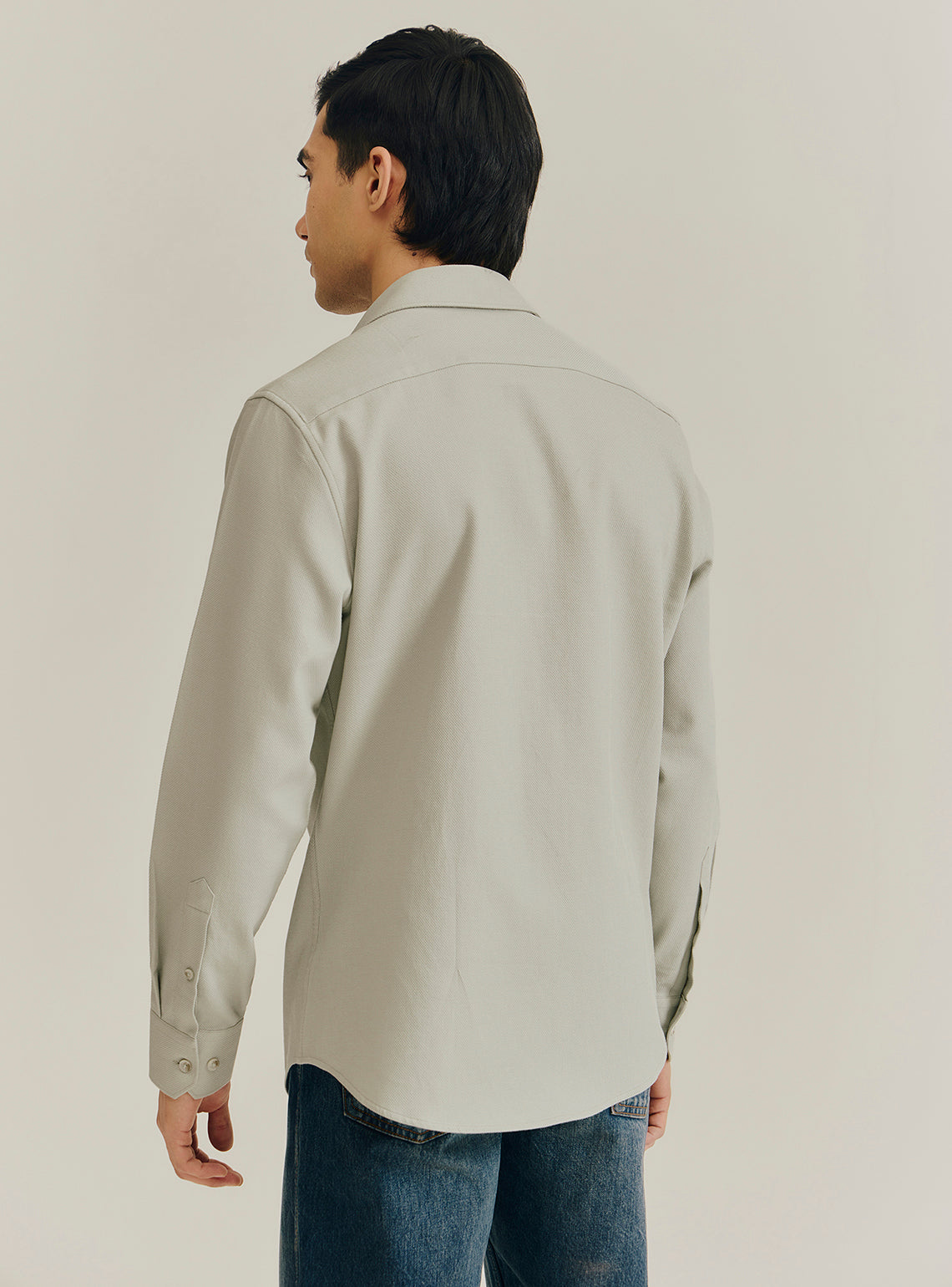 Leaf Green Cotton Dobby Shirt