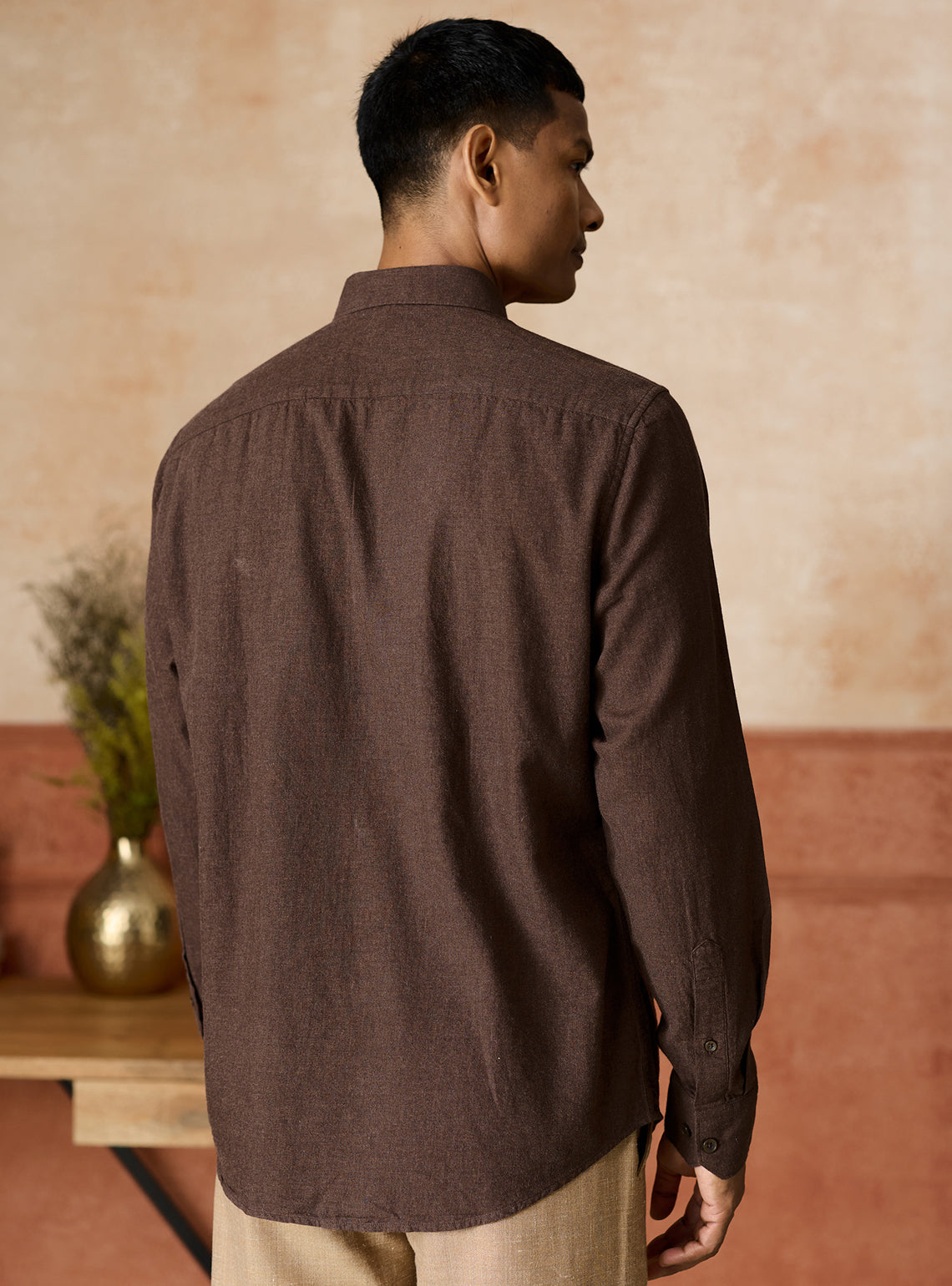 Saddle Cotton Melange Shirt