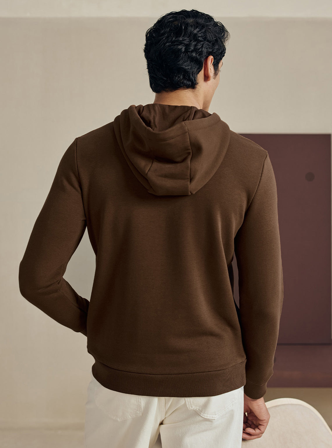 Cocoa Brown Cotton Triblend Hoodie