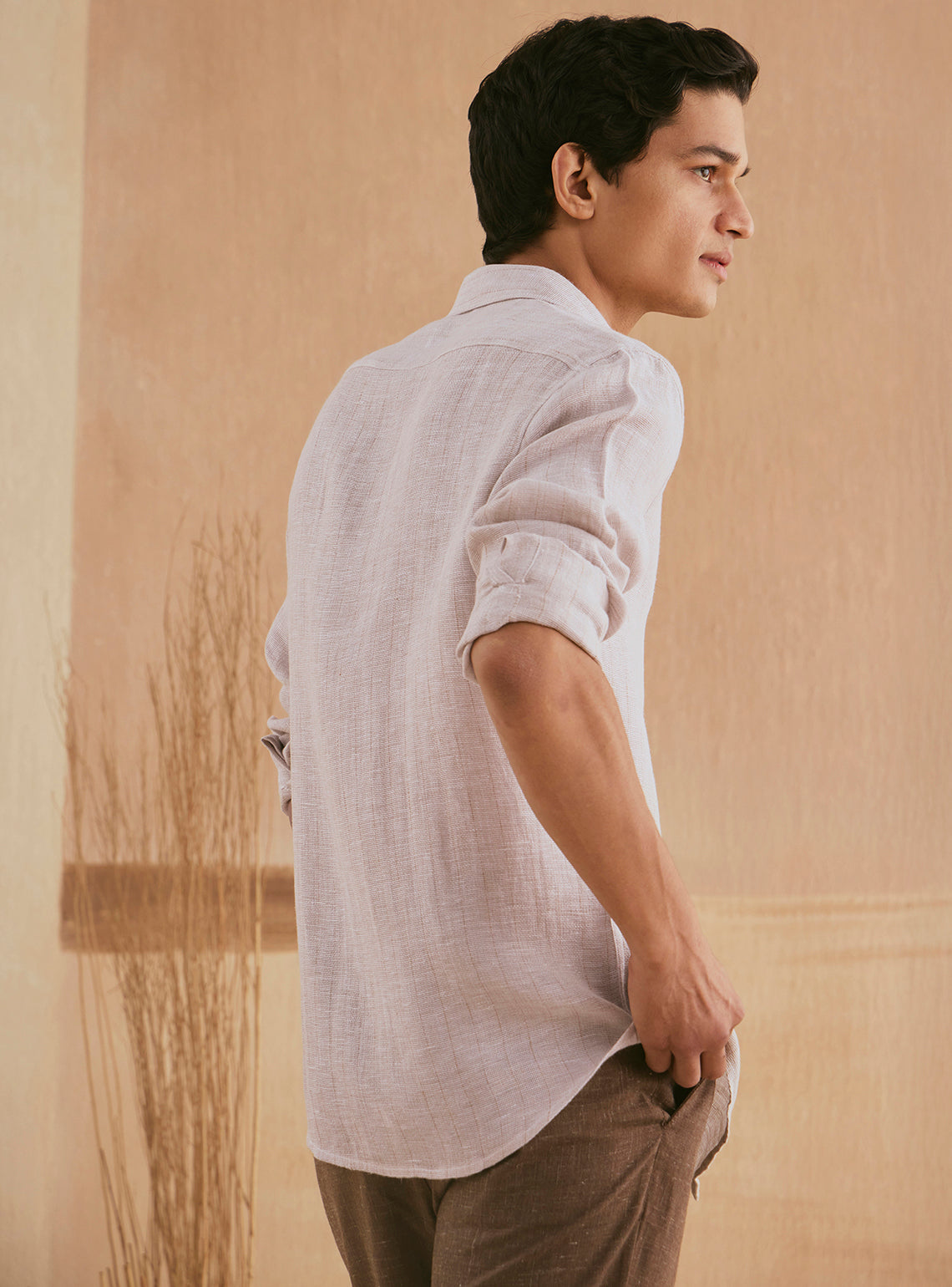 Khaki Slate Linen Shirt