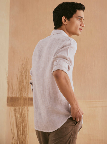 Khaki Slate Linen Shirt