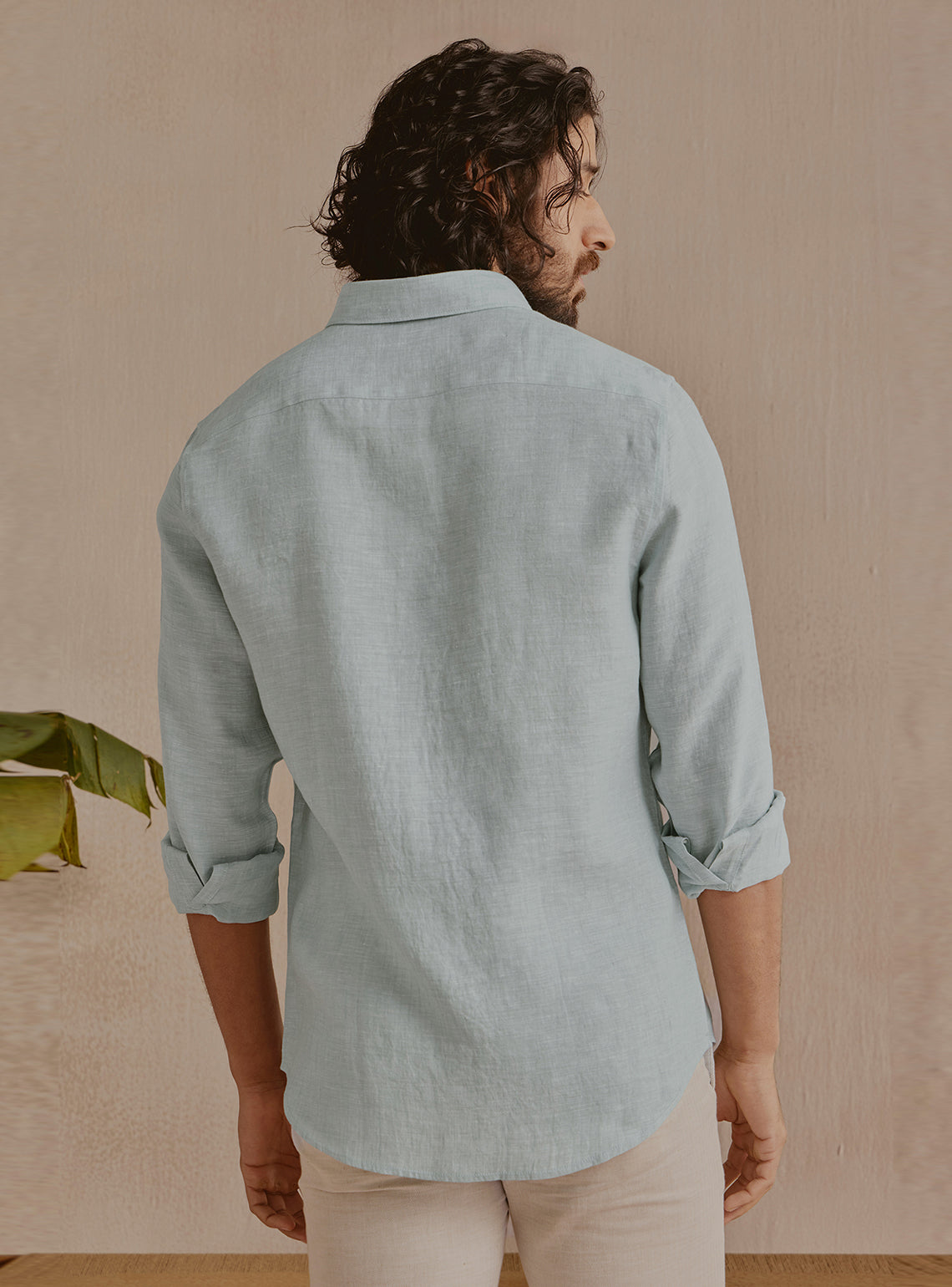 Mist Grey Linen Shirt