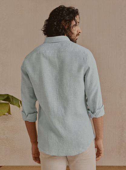 Mist Grey Linen Shirt