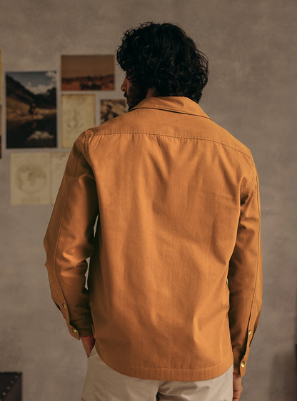Bourbon Rust Cotton Canvas Overshirt